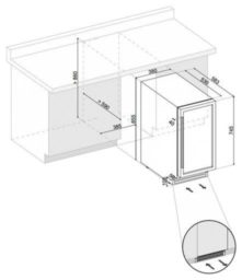 Встраиваемый винный шкаф Dunavox DAU-32.81B