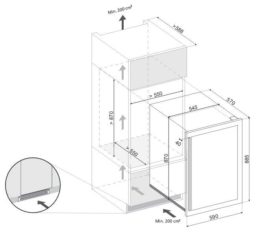 Встраиваемый винный шкаф Dunavox DX-57.146DBK Встраиваемый винный шкаф Dunavox DX-57.146DBK