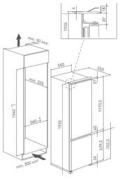 Встраиваемый холодильник KitchenAid KCBCR 20600 Встраиваемый холодильник KitchenAid KCBCR 20600