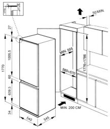 Встраиваемый холодильник smeg CR325P Встраиваемый холодильник smeg CR325P