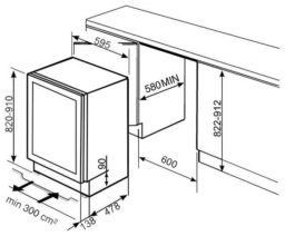 Встраиваемый винный шкаф smeg CVI338XS