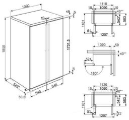 Встраиваемый морозильник smeg FF354LX Встраиваемый морозильник smeg FF354LX