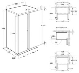 Встраиваемый холодильник smeg RF354RX