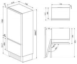 Встраиваемый холодильник smeg RI76LSI