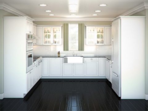 U образная кухня