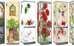 Разноцветные холодильники: оригинальные наклейки на холодильник