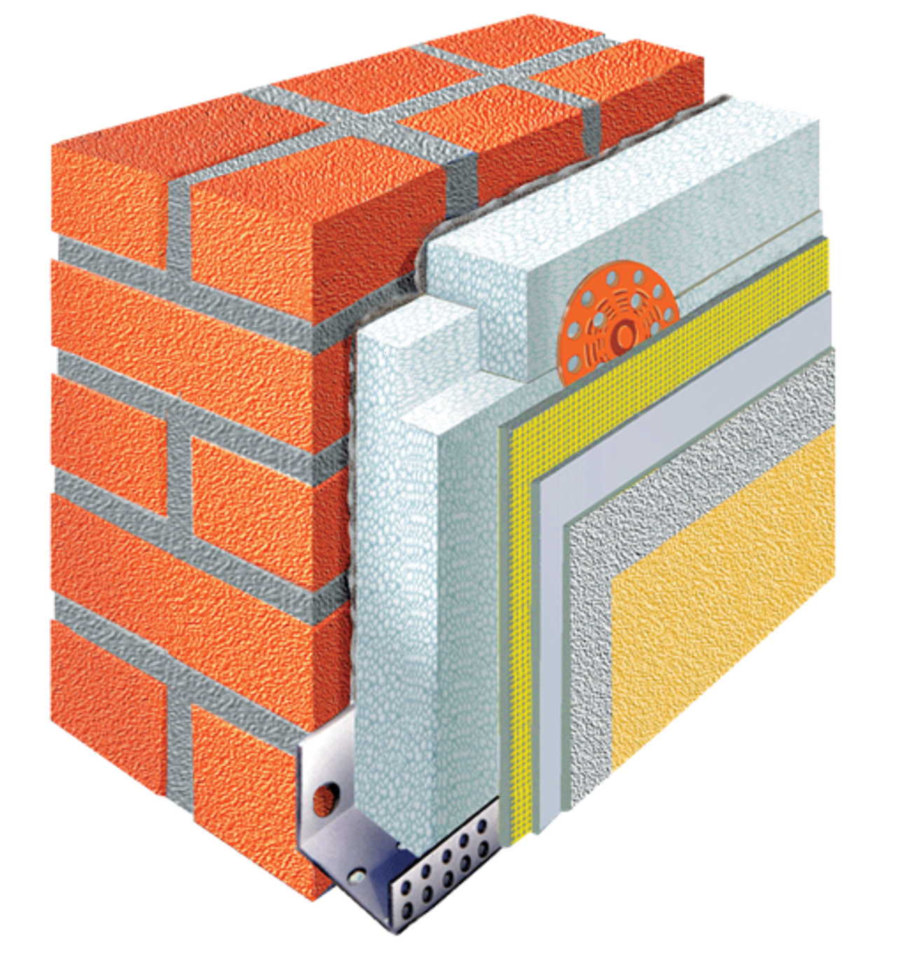 Этапы утепления фасада пенополистиролом